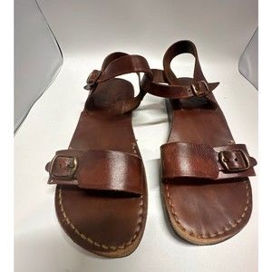 Camel Jerusalem sandals brown leather size 39